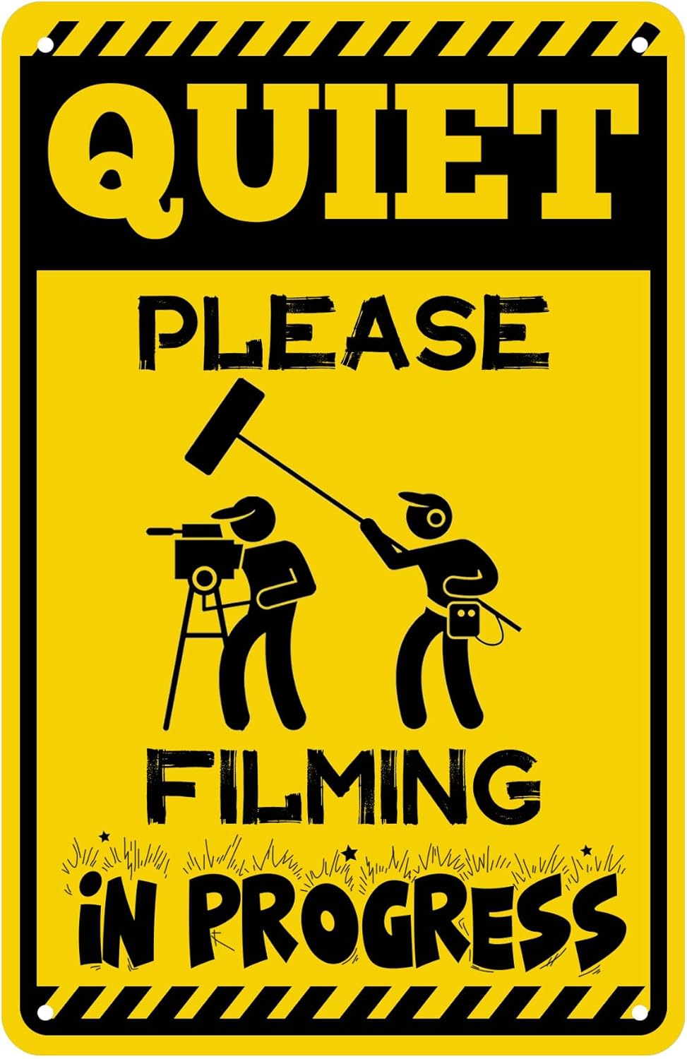 Vintage Home Cinema - Keep Quiet Sign -Quiet Please Filming