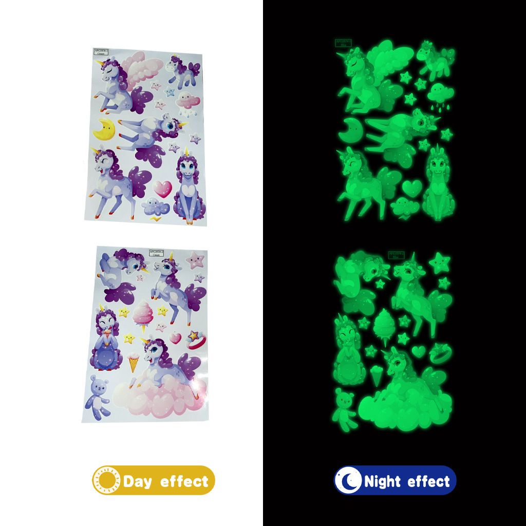 Cartoon Luminous Unicorn Wall  - Home Cinema Room review and price