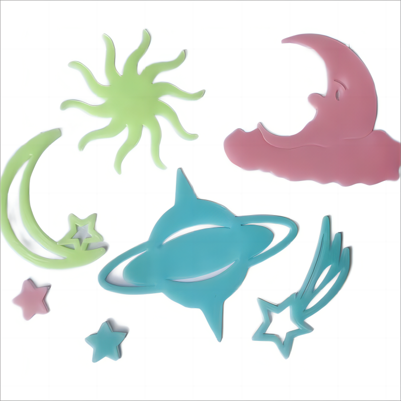 8pcs Luminous UFO Wall Sticker - Home Cinema Room review and price