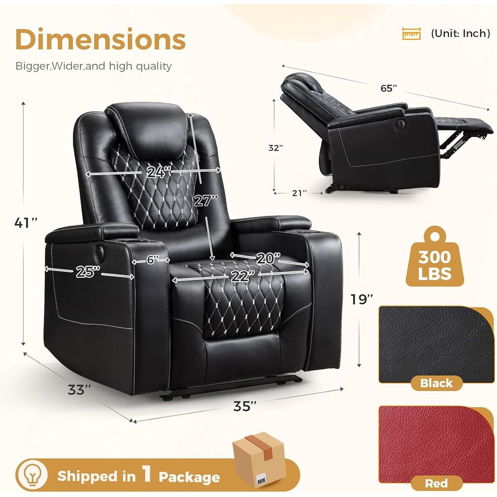Power Recliner Chair with USB  - Home Cinema Couch review and price