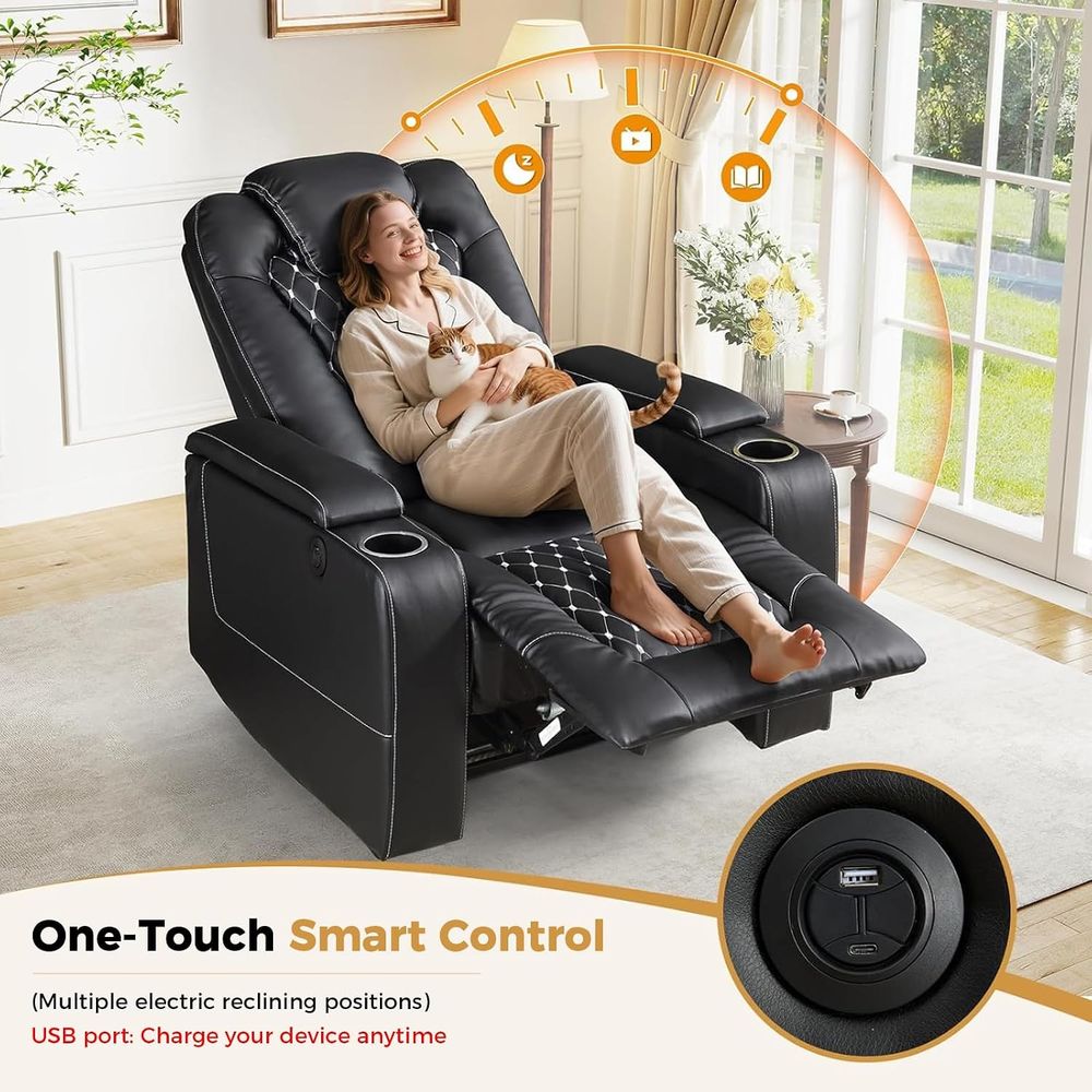 Power Recliner Chair with USB  - Home Cinema Couch review and price