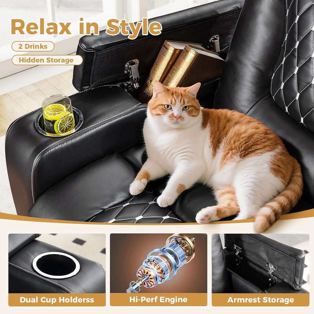 Power Recliner Chair with USB  - Home Cinema Couch review and price